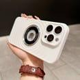 thumbnail image 1 of Magnetic Case for iPhone 14 Pro Max Logo View Design, Camera Lens Protector, Compatible with Magsafe, Women Men Shockproof Hard Slim Protective Case Cover for iPhone 14 Pro Max, White, 1 of 10