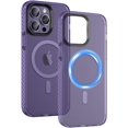 thumbnail image 1 of Magnetic Case for iPhone 14 Pro Max Phone Case Compatible with MagSafe Shockproof Protection Slim Translucent Matte Cover for iPhone 14 Pro Max 6.7" - Purple, 1 of 7
