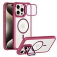 thumbnail image 1 of Magnetic Case for iPhone 14 Pro with Upgraded Lens Stand, Compatible with MagSafe, [Camera Lens Protector] Anti-Yellowing Military-Grade Protection Shockproof Slim Phone Cover, Winered, 1 of 6