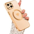 thumbnail image 1 of Magnetic Case for iPhone 14 Case for Women Men [ Compatible with MagSafe ], Cute Love Heart Soft Back Cover Raised Full Camera Lens Protection Phone Case for iPhone 14 (6.1") - Pink, 1 of 14