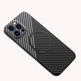 thumbnail image 1 of Magnetic Case for iPhone 15 Case Compatible with MagSafe Charger Carbon Fiber Slim Ultra Thin Aramid Fiber Anti-Scratch Shockproof Protective Case, Black&Silver, 1 of 8