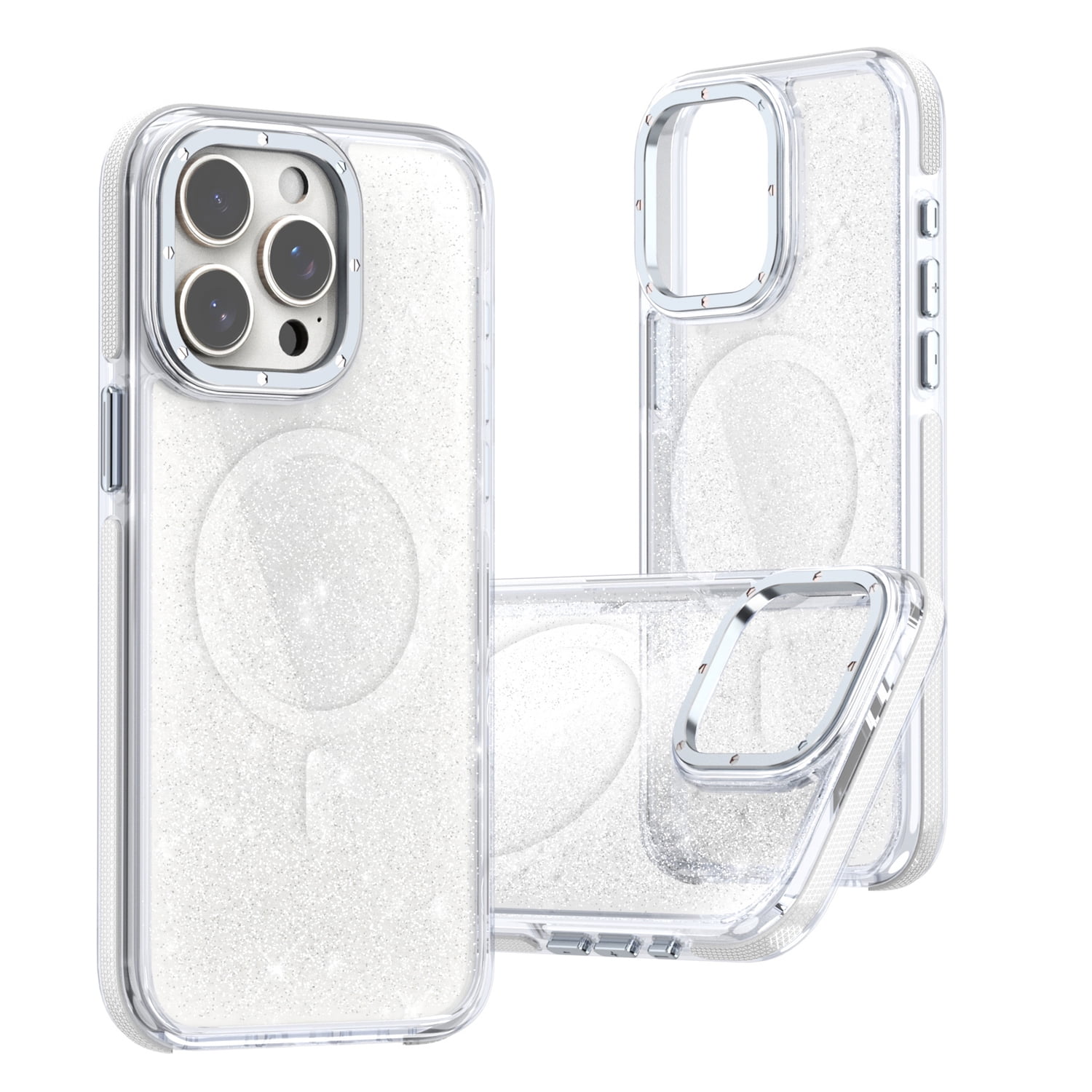 Case for iPhone 15, Clear Glitter Bling Sparkly Phone Case