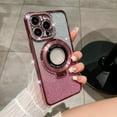 thumbnail image 1 of Magnetic Case for iPhone 15 with Holder Stand, Rhinestone Glitter Plated Bling Luxury Phone Case Compatible with MagSafe Shockproof Kickstand Design for iPhone 15 - Pink, 1 of 6