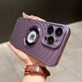 thumbnail image 1 of Magnetic Case for iPhone 15 Logo View Design, Camera Lens Protector, Compatible with Magsafe, Women Men Shockproof Hard Slim Protective Case Cover for iPhone 15, Darkpurple, 1 of 10