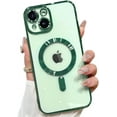 thumbnail image 1 of Magnetic Case for iPhone 15 Plus Case Clear Compatible with MagSafe Built-in Camera Lens Protector Soft Slim Shockproof Phone Case Cover for iPhone 15 Plus 6.7" - Green, 1 of 12