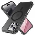 thumbnail image 1 of Magnetic Case for iPhone 15 Pro - Compatible with Mag-Safe & Magnetic Car Phone Mount, Wave Edge Non-Slip Thin Phone Case Shockproof Protective Cover for iPhone 15 Pro, Black, 1 of 6