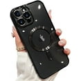 thumbnail image 1 of Magnetic Case for iPhone 15 Pro Max Case Clear Compatible with MagSafe Built-in Camera Lens Protector Soft Slim Shockproof Phone Case Cover for iPhone 15 Pro Max 6.7" - Black, 1 of 14