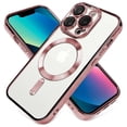 thumbnail image 1 of Magnetic Case for iPhone 16 Pro Max Case Clear Compatible with MagSafe Built-in Camera Lens Protector Soft Slim Shockproof Phone Case Cover for iPhone 16 Pro Max 6.9" - Pink, 1 of 14