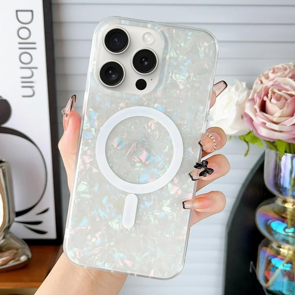 Magnetic Case for iPhone 15 Pro Max Case Cute Women Glitter Hybrid Shockproof Phone Cases with MagSafe Ultra Thin Protective Cases for iPhone 15 Pro Max Colorful