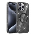 thumbnail image 1 of Magnetic Case for iPhone 15 Pro Max Case, Luxury Women Glitter Sparkly Case, [Non-Yellowing Shockproof Protective Cover] [Compatible for MagSafe] Phone Case for iPhone 15 Pro Max - Black, 1 of 7