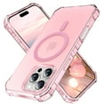 thumbnail image 1 of Magnetic Case for iPhone 15 Pro Max - Compatible with Mag-Safe & Magnetic Car Phone Mount, Wave Edge Non-Slip Thin Phone Case Shockproof Protective Cover for iPhone 15 Pro Max, Pink, 1 of 6