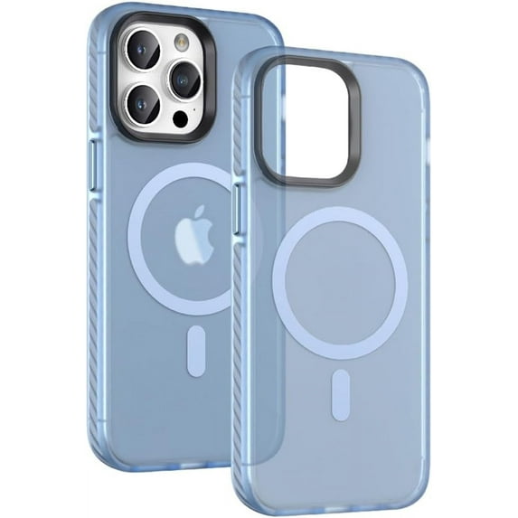Magnetic Case for iPhone 15 Pro Max Phone Case Compatible with MagSafe Shockproof Protection Slim Translucent Matte Cover for iPhone 15 Pro Max 6.7" - Blue