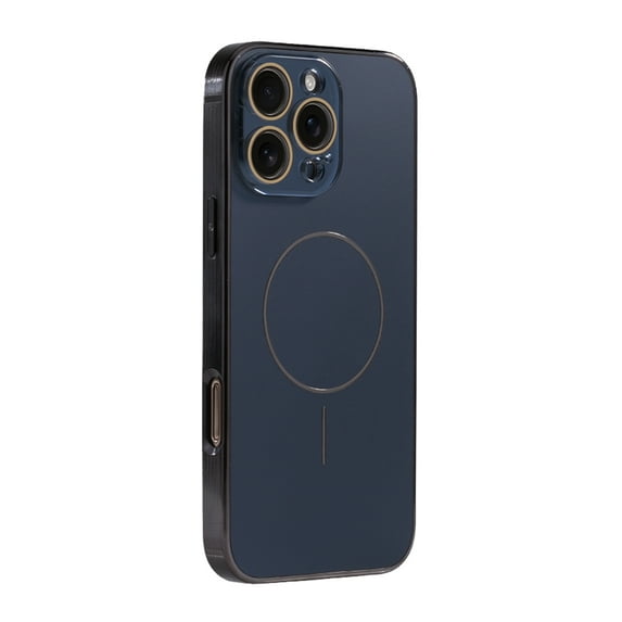 Magnetic Case for iPhone 15 Pro Max Phone Case, Matte Luxury Metallic Luster Design, Built-in Camera Lens Protector, Compatible with Magsafe Titanium Slim Case, Military-Grade Protection - Black