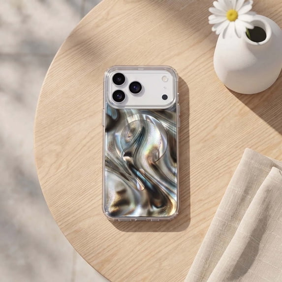 Magnetic Case for iPhone 15 Pro, Rainbow Laser Finish, Compatible with MagSafe Ultra Slim TPU + PC Protective Shockproof Anti-Scratch Anti-Fingerprint Wireless Charging Case - B