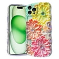 thumbnail image 1 of Magnetic Case for iPhone 15 Pro Support Wireless Charging, Floral Stars Butterfly Pattern Print Design Rugged Shockproof Cover for Women Girls, Flower Protective Phone Case Cover, Floral-A, 1 of 7