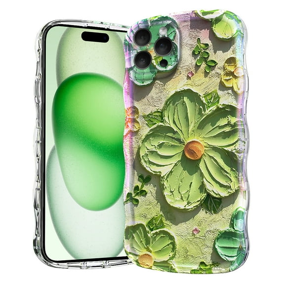 Magnetic Case for iPhone 15 Pro Support Wireless Charging, Floral Stars Butterfly Pattern Print Design Rugged Shockproof Cover for Women Girls, Flower Protective Phone Case Cover, Floral-B