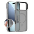 thumbnail image 1 of Magnetic Case for iPhone 15, Stylish Translucent Shockproof Anti-Scratch Anti-Slip Lightweight PC+TPU Protective Matte Phone Cover for iPhone 15, Compatible with MagSafe, Gray, 1 of 6