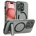thumbnail image 1 of Magnetic Case for iPhone 15, Support Car Mount, Compatible with Magsafe, with Built-in Invisible Kickstand, Slim Hybrid Shockproof Protective Phone Cover for iPhone 15, Gray, 1 of 8