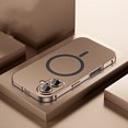 thumbnail image 1 of Magnetic Case for iPhone 16 Compatible with Mag-Safe, Aluminum Alloy Metal Phone Case with Camera Lens Protector, Shockproof Secure Buckle Non-Slip Cover for iPhone 16, Desertgold, 1 of 10