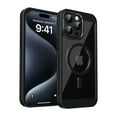 thumbnail image 1 of Magnetic Case for iPhone 16, Compatible with Mag-Safe, [Anti-Yellowing Clear Cover] Military Grade Protection Scratch-Proof [Heat Dissipation] Slim Phone Case for iPhone 16, Black, 1 of 11