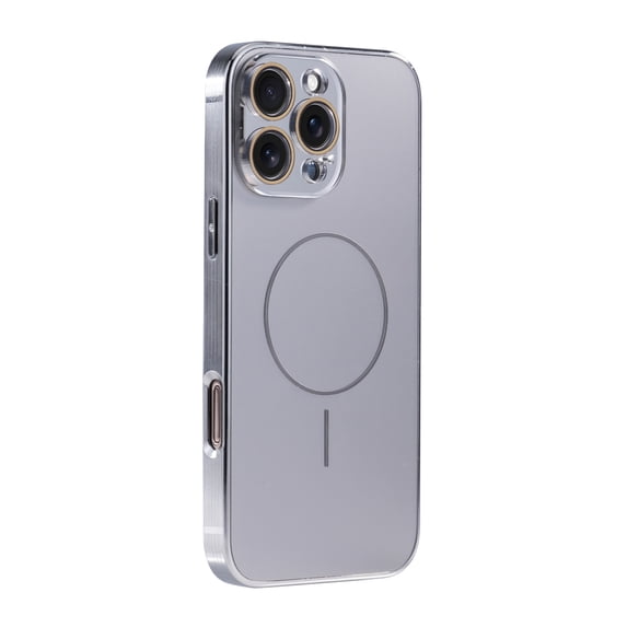 Magnetic Case for iPhone 16 Phone Case, Matte Luxury Metallic Luster Design, Built-in Camera Lens Protector, Compatible with Magsafe Titanium Slim Case, Military-Grade Protection - Titanium