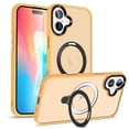thumbnail image 1 of Magnetic Case for iPhone 16 Plus Case Stand & Ring Holder Compatible with MagSafe Shockproof Anti-Scratch Anti-fall Kickstand Thin Fit Phone Case Cover for iPhone 16 Plus,Orange, 1 of 6
