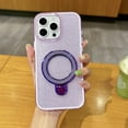 thumbnail image 1 of Magnetic Case for iPhone 16 Plus with Stand, Compatible with Magsafe Glitter Slim Back Shockpfoof Protective Soft Frame Cover with Bling Kickstand Girls Women for iPhone 16 Plus, Purple, 1 of 8