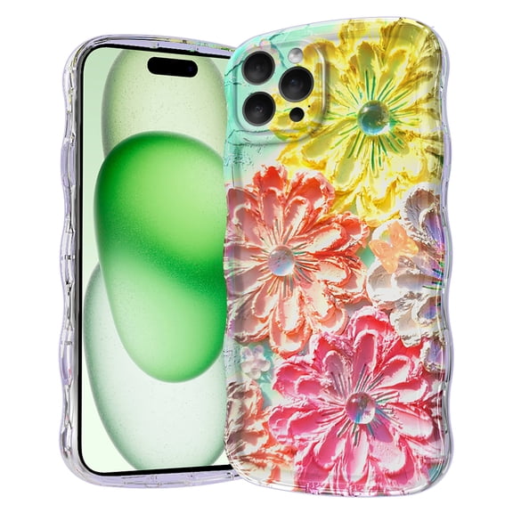 Magnetic Case for iPhone 16 Plus Support Wireless Charging, Floral Stars Butterfly Pattern Print Design Rugged Shockproof Cover for Women Girls, Flower Protective Phone Case Cover, Floral-A