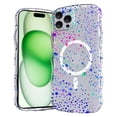thumbnail image 1 of Magnetic Case for iPhone 16 Plus Support Wireless Charging, Floral Stars Butterfly Pattern Print Design Rugged Shockproof Cover for Women Girls, Flower Protective Phone Case Cover, Stars, 1 of 7