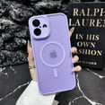 thumbnail image 1 of Magnetic Case for iPhone 16 Plus Translucent Skin-Feel Slim Shockproof Women Men Anti-Fingerprint [Compatible with Mag-Safe] Camera Lens Protector Phone Case for iPhone 16 Plus, Purple, 1 of 10