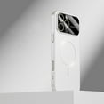 thumbnail image 1 of Magnetic Case for iPhone 16 Pro with Camera Lens Protector, Shockproof Hard PC Luxury Slim Case with HD Glass Protective Film, Compatible with Mag-Safe for iPhone 16 Pro Cover, White, 1 of 6
