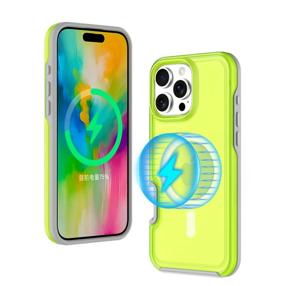 Magnetic Case for iPhone 16 Pro, Compatible with MagSafe Charging, Shockproof Anti-scratch Protective Case PC Matte Translucent Ultra Thin Phone Cover for iPhone 16 Pro, Green