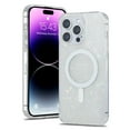 thumbnail image 1 of Magnetic Case for iPhone 16 Pro [Compatible for MagSafe], Sparkle Bling with Pearl Shell Pattern Design for Women Girls, Hard PC TPU Shockproof Protective Cover for iPhone 16 Pro, White, 1 of 10