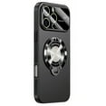 thumbnail image 1 of Magnetic Case for iPhone 16 Pro Max with Big Window Glass Lens Camera Full Protector [Compatible with Magsafe] Shockproof Logo View Hidden Kickstand PC Slim Phone Case for Women Men,Black, 1 of 6