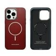 thumbnail image 1 of Magnetic Case for iPhone 16 Pro Max, Compatible with Mag-Safe, Carbon Fiber Texture Cover with Metal Lens Frame Camera Protection, Slim Lightweight Hard Protective Case for iPhone 16 Pro Max, Red, 1 of 9