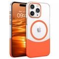 thumbnail image 1 of Magnetic Case for iPhone 16 Pro Max [Compatible with Mag-Safe] Clear Translucent Design Slim Fit Phone Case, Silky Touch Anti-Drop Shockproof Protective Cover Case for iPhone 16 Pro Max, Orange, 1 of 8