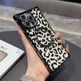 thumbnail image 1 of Magnetic Case for iPhone 16 Pro Max [Compatible with Mag-Safe] Leopard Pattern Design Plating Clear Case for Women Girls, Flexible TPU Bumper Anti-Fall Shockproof Protective Slim Cover, Black, 1 of 11