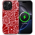 thumbnail image 1 of Magnetic Case for iPhone 16 Pro Max, Compatible with MagSafe Hybrid Heavy Duty 2 in 1 Full Body Rugged Shockproof Protection Glossy Case Chili Flower Red Fashion, 1 of 7