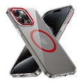 thumbnail image 1 of Magnetic Case for iPhone 16 Pro Max Compatible with MagSafe Wireless Charging, Drop Proof,Rugged,Anti-Yellowing,Shockproof Phone Bumper Cover, Anti-Scratch Clear Back,Hard Phone Case,Red, 1 of 9