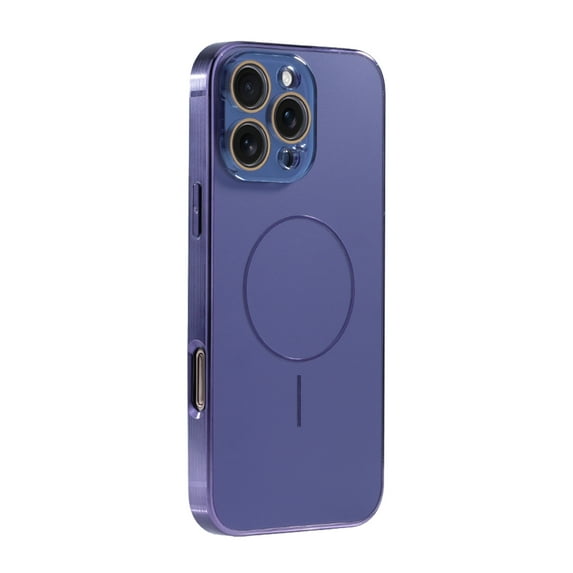Magnetic Case for iPhone 16 Pro Max Phone Case, Matte Luxury Metallic Luster Design, Built-in Camera Lens Protector, Compatible with Magsafe Titanium Slim Case, Military-Grade Protection - Darkpurple