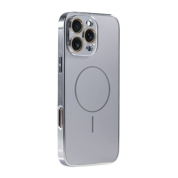 Magnetic Case for iPhone 16 Pro Phone Case, Matte Luxury Metallic Luster Design, Built-in Camera Lens Protector, Compatible with Magsafe Titanium Slim Case, Military-Grade Protection - Titanium