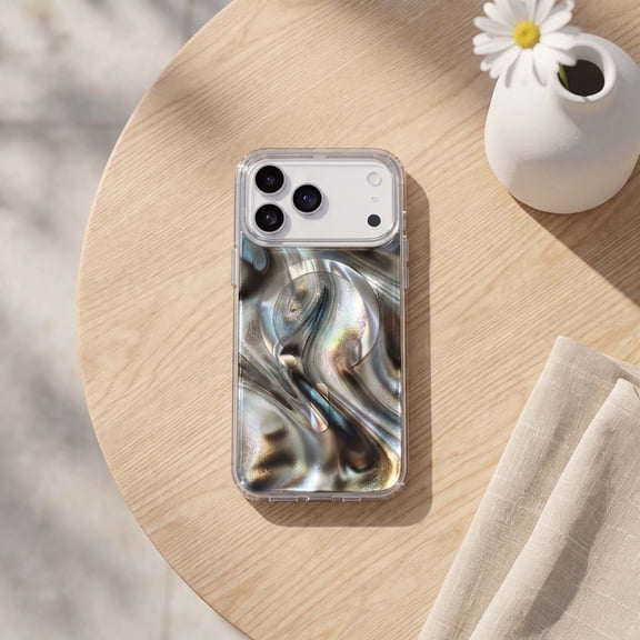 Magnetic Case for iPhone 16 Pro, Rainbow Laser Finish, Compatible with MagSafe Ultra Slim TPU + PC Protective Shockproof Anti-Scratch Anti-Fingerprint Wireless Charging Case - B