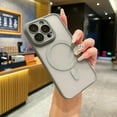 thumbnail image 1 of Magnetic Case for iPhone 16 Pro Translucent Skin-Feel Slim Shockproof Women Men Anti-Fingerprint [Compatible with Mag-Safe] Camera Lens Protector Phone Case for iPhone 16 Pro, Gray, 1 of 13