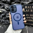 thumbnail image 1 of Magnetic Case for iPhone 16 Translucent Skin-Feel Slim Shockproof Women Men Anti-Fingerprint [Compatible with Mag-Safe] Camera Lens Protector Phone Case for iPhone 16, Darkblue, 1 of 10
