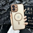 thumbnail image 1 of Magnetic Case for iPhone 16 Translucent Skin-Feel Slim Shockproof Women Men Anti-Fingerprint [Compatible with Mag-Safe] Camera Lens Protector Phone Case for iPhone 16, Desertgold, 1 of 10