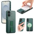 thumbnail image 1 of Magnetic Case for iPhone 16 with [Wristband Strap] [Compatible with Mag-Safe] Camera Screen Raised Protection [Military Grade Drop Protection] Heavy Duty Shockproof Phone Case, Green, 1 of 9