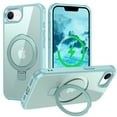 thumbnail image 1 of Magnetic Case for iPhone 16e Ring Holder Bracket Cover, Compatible with MagSafe Charging Support Car Mount, Hybrid Shockproof Dustproof Slim Rugged Case for iPhone 16e, Blue, 1 of 8