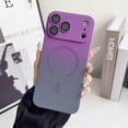 thumbnail image 1 of Magnetic Case for iPhone 17 Case, [Compatible with Magsafe] [Full Camera Lens Protector] Soft Liquid Silicone Bumper Anti-Drop Protective Shockproof Cover for iPhone 17, Purple+Gray, 1 of 8
