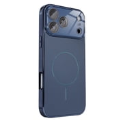 Magnetic Case for iPhone 17 Phone Case, Matte Luxury Metallic Luster Design, Built-in Camera Lens Protector, Compatible with Magsafe Titanium Slim Case, Military-Grade Protection - Blue
