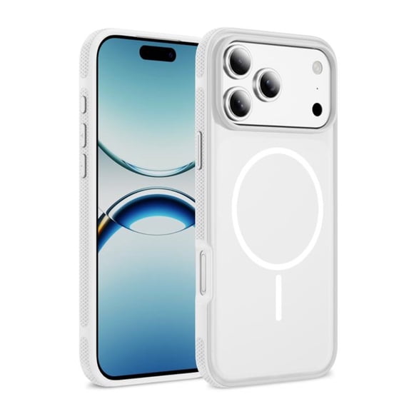 Magnetic Case for iPhone 17 Pro (6.3"),Compatible with MagSafe,Heavy-Duty Shockproof, Matte Anti-Fingerprint Micro-Sandblasted Hybrid Phone Cover,White,For iPhone 17 Pro